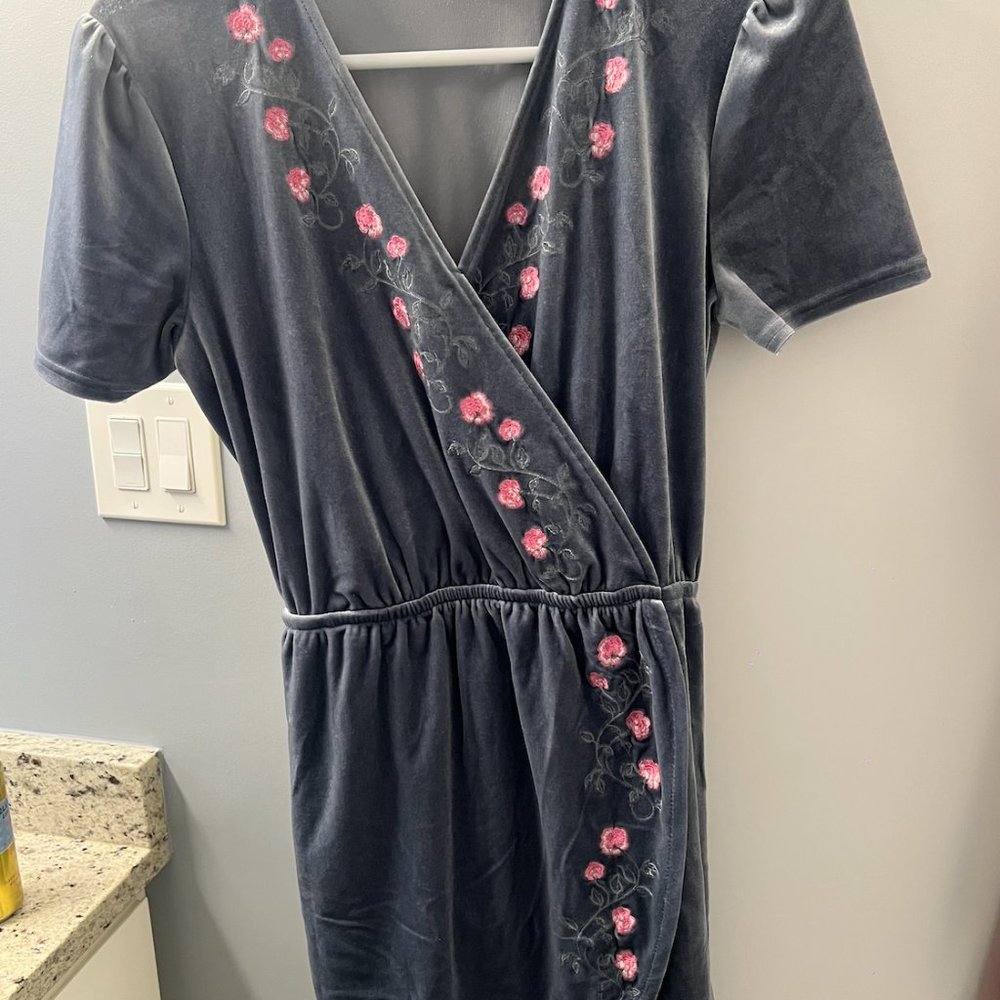 H&M Faux Suede Flower dress